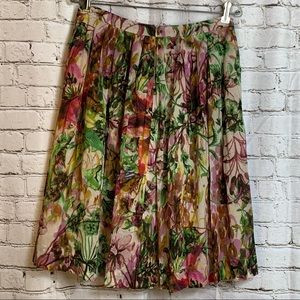 Piazza Sempione Floral Silk Blend Skirt